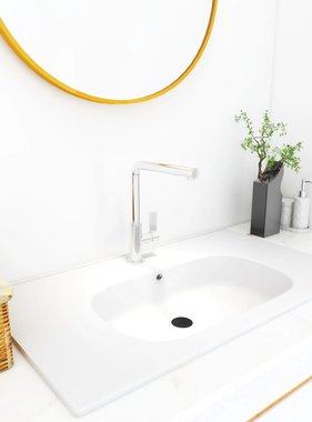 VidaXL Wastafel inbouw 900x460x105 mm SMC wit