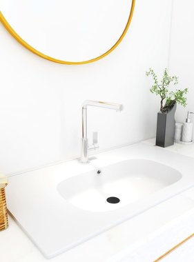 VidaXL Wastafel inbouw 605x460x105 mm SMC wit