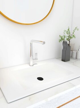 VidaXL Wastafel inbouw 600x460x130 mm SMC wit