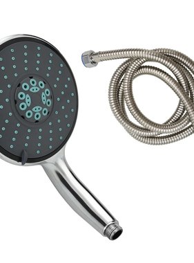 VidaXL Handdouche multifunctioneel met slang van 1,5 m chroomkleurig