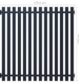 VidaXL Schuttingpaneel 170,5x170 cm gepoedercoat staal antraciet