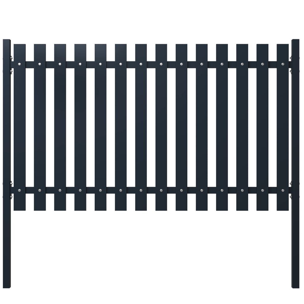 VidaXL Schuttingpaneel 174,5x100 cm gepoedercoat staal antraciet
