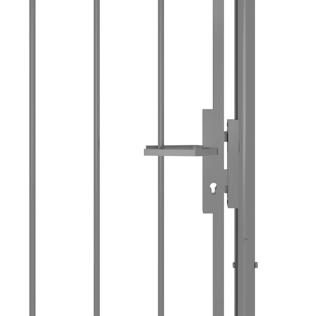 VidaXL Poort 1x2,5 m staal zwart