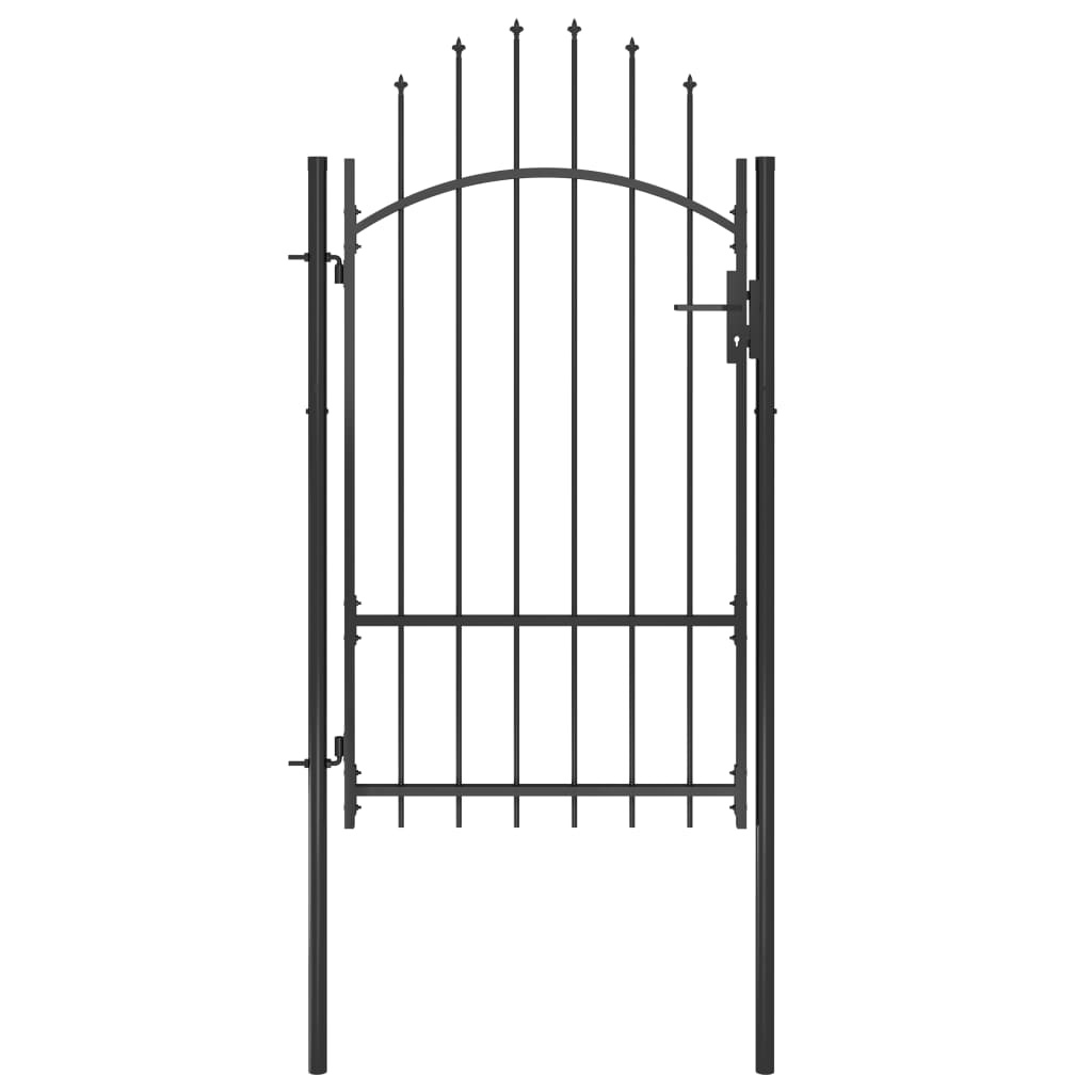 VidaXL Poort 1x2,2 m staal zwart