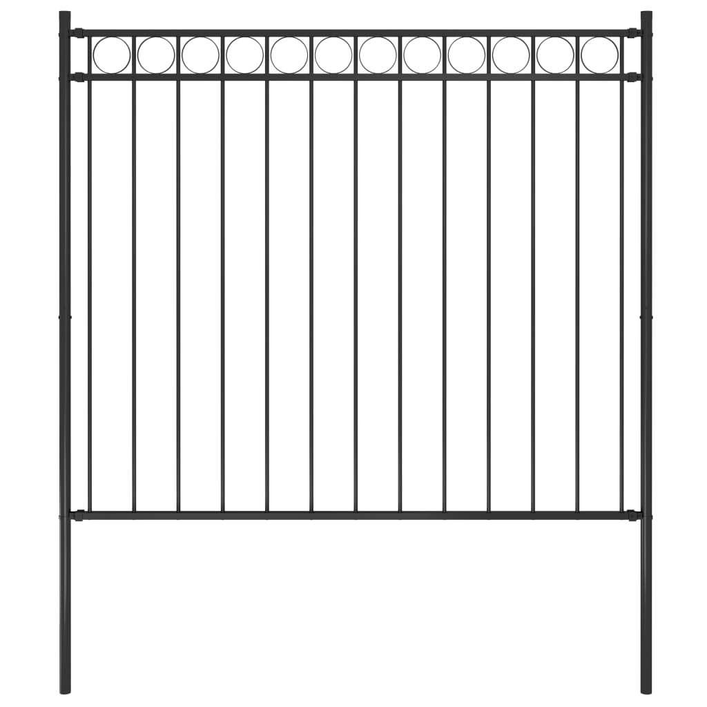 VidaXL Tuinhek 1,7x1,5 m staal zwart