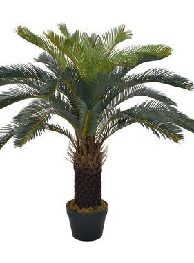 vidaXL Kunstplant met pot cycaspalm 90 cm groen