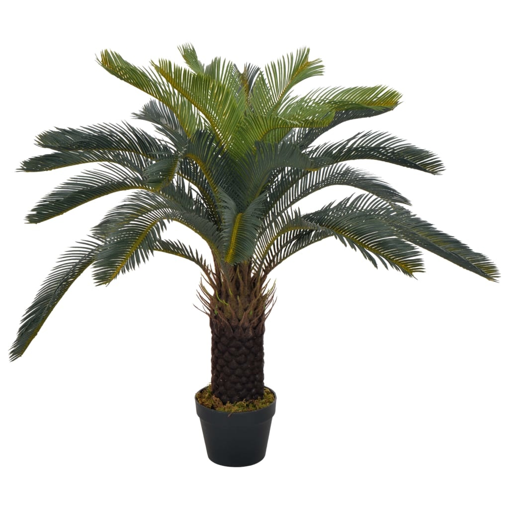 VidaXL Kunstplant met pot cycaspalm 90 cm groen