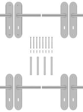 vidaXL Deurklinkensets 2 st met BB-deadlock roestvrij staal