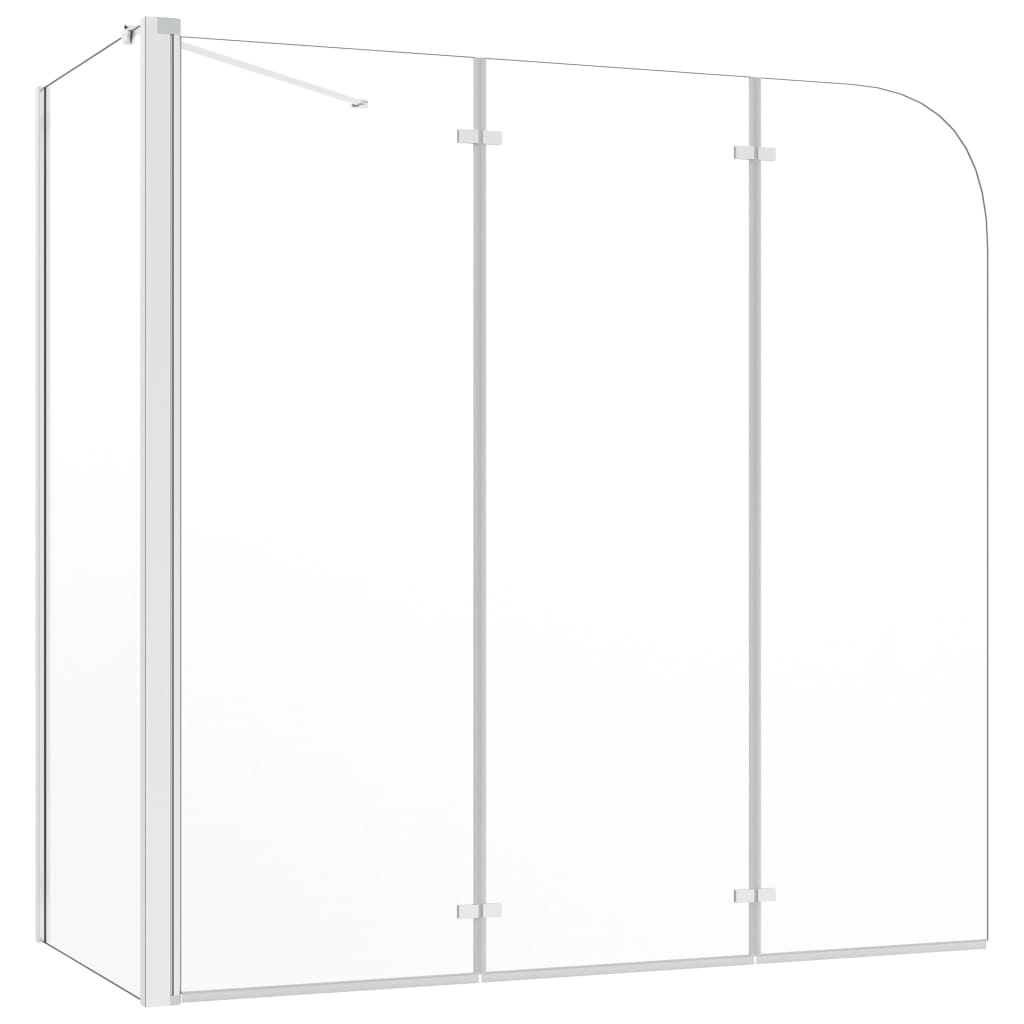 vidaXL Badwand 120x69x130 cm gehard glas transparant