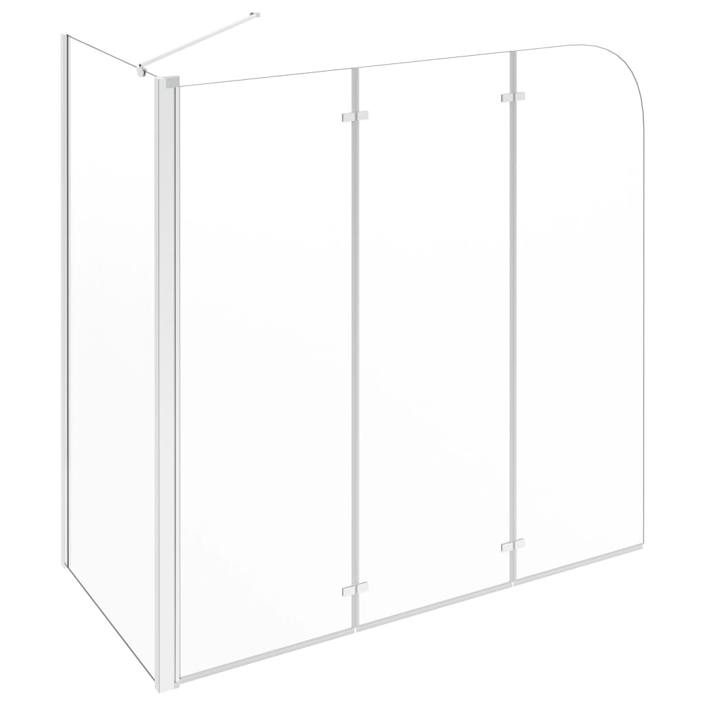 VidaXL Badwand 120x69x130 cm gehard glas transparant