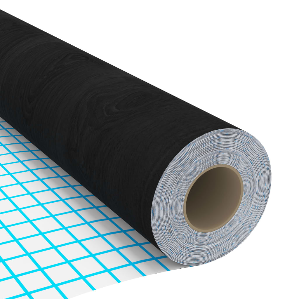 VidaXL Meubelfolie zelfklevend 500x90 cm PVC donkerhoutkleurig