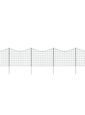 VidaXL Vijverhekset gebogen laag 77,5x64 cm groen