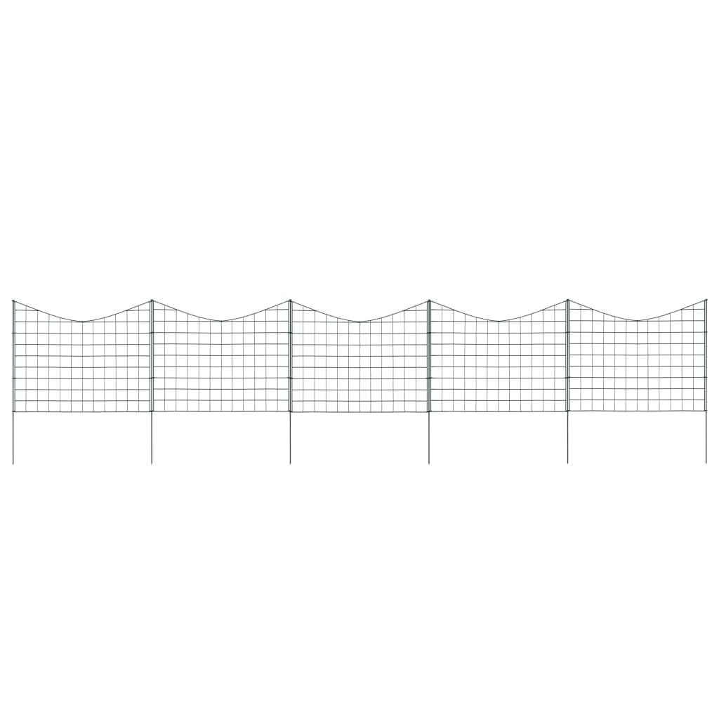 VidaXL Vijverhekset gebogen laag 77,5x64 cm groen