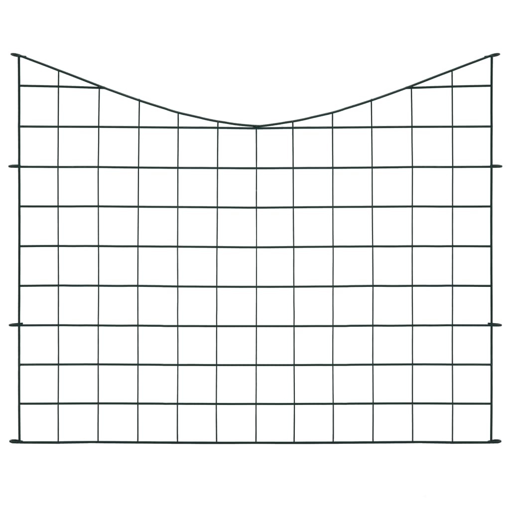 VidaXL Vijverhekset gebogen laag 77,5x64 cm groen