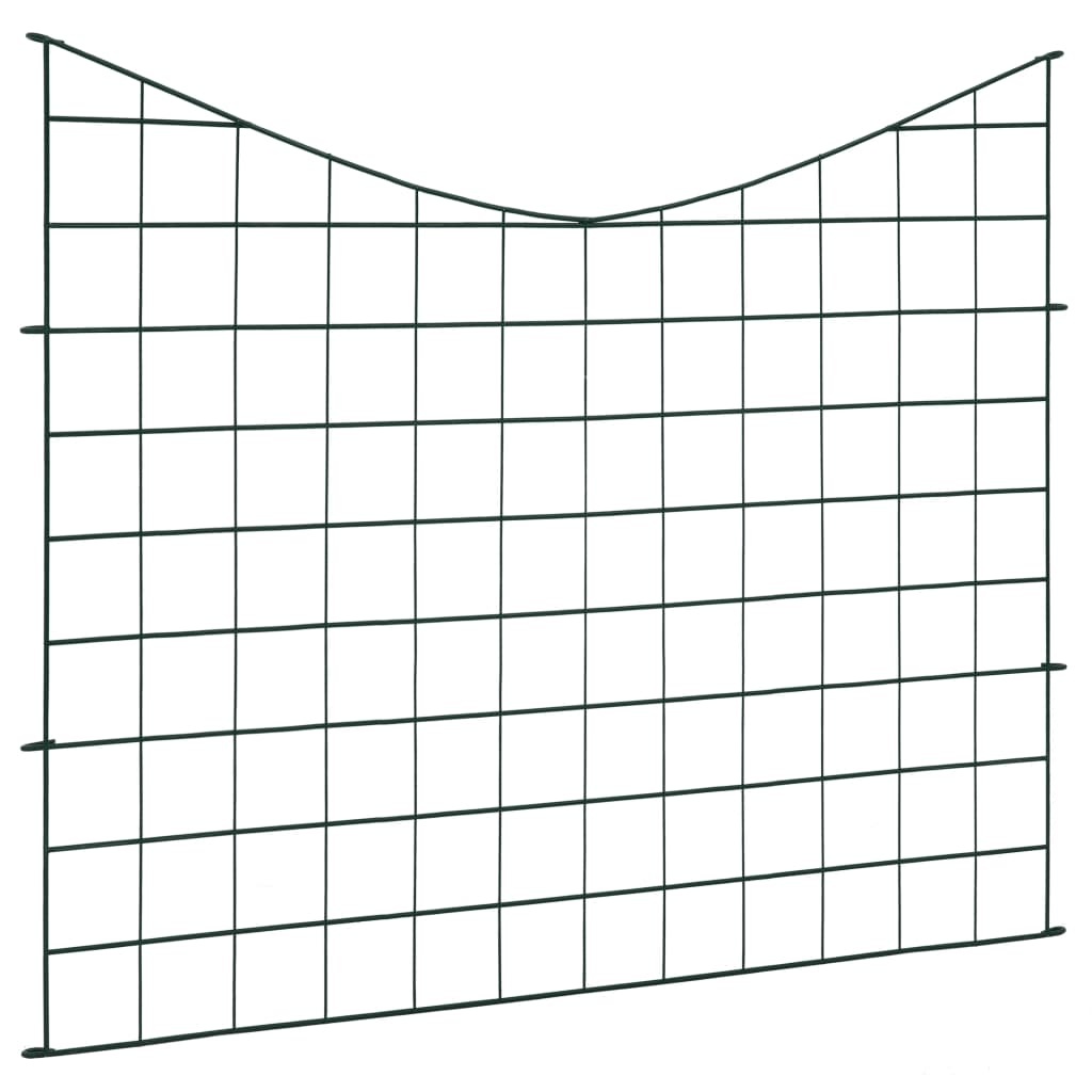 VidaXL Vijverhekset gebogen laag 77,5x64 cm groen