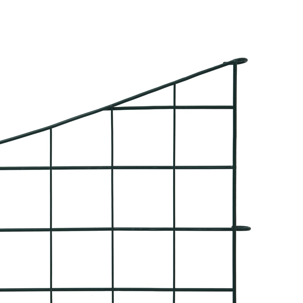 VidaXL Vijverhekset gebogen laag 77,5x64 cm groen