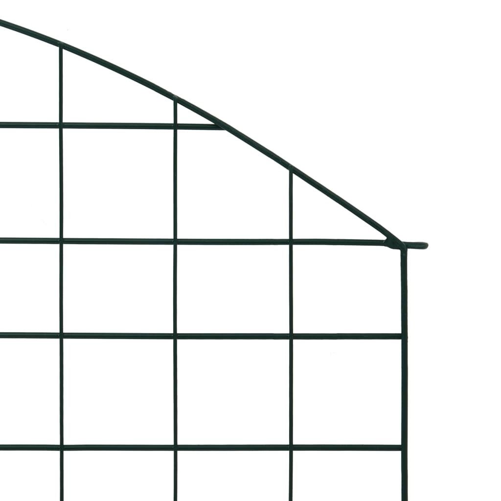 VidaXL Vijverhekset gebogen 77,5x78,5 cm groen