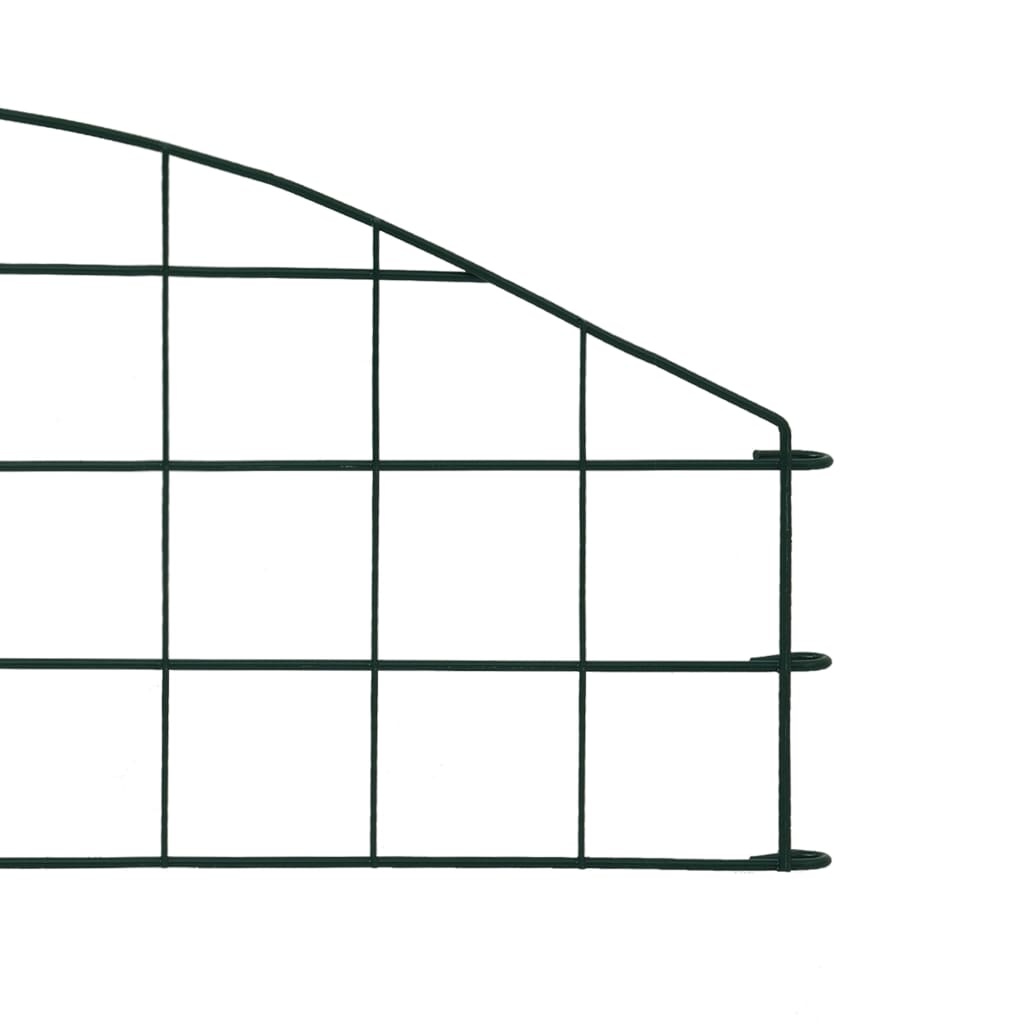 VidaXL Vijverhekset gebogen 77,3x26 cm groen