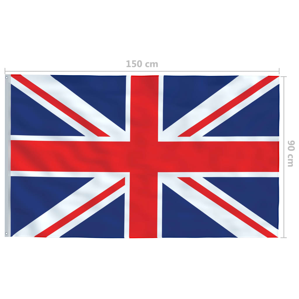 VidaXL Vlag Verenigd Koninkrijk 90x150 cm