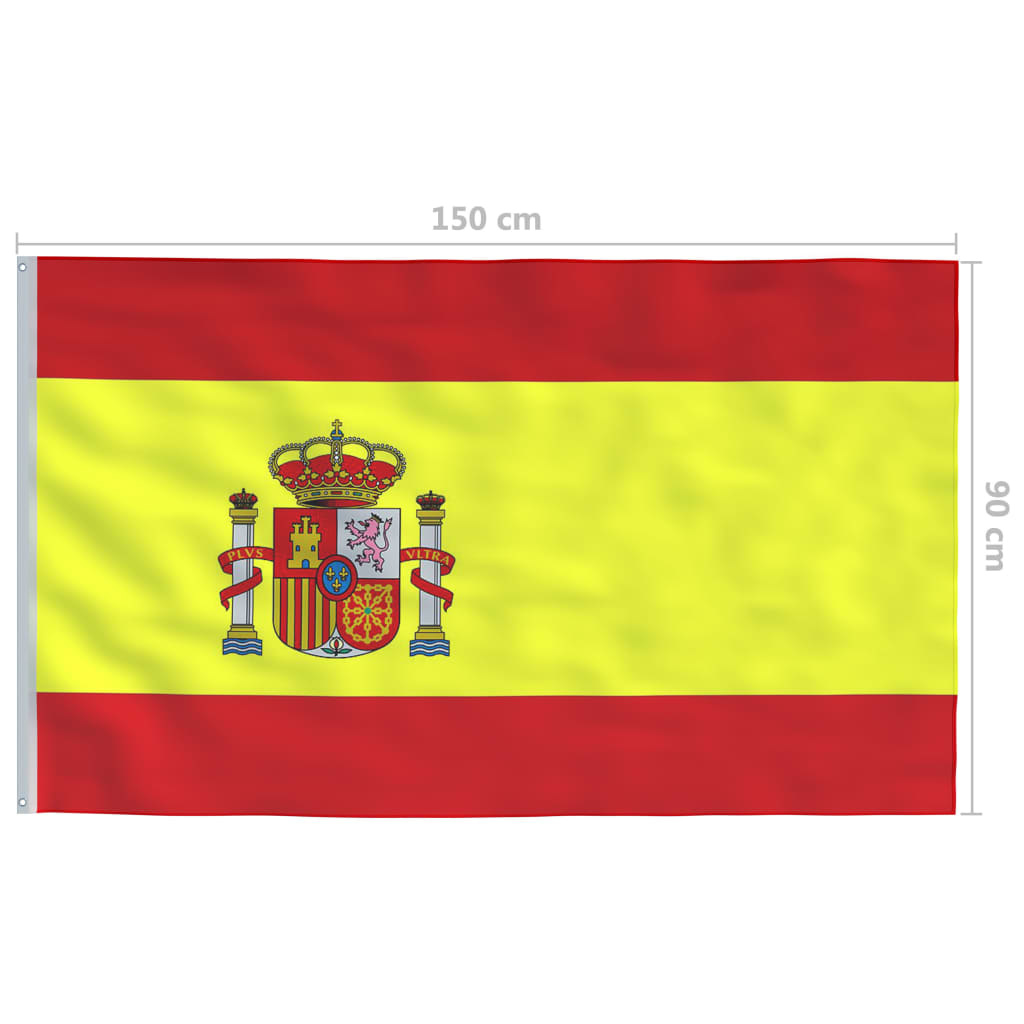 VidaXL Vlag Spanje 90x150 cm