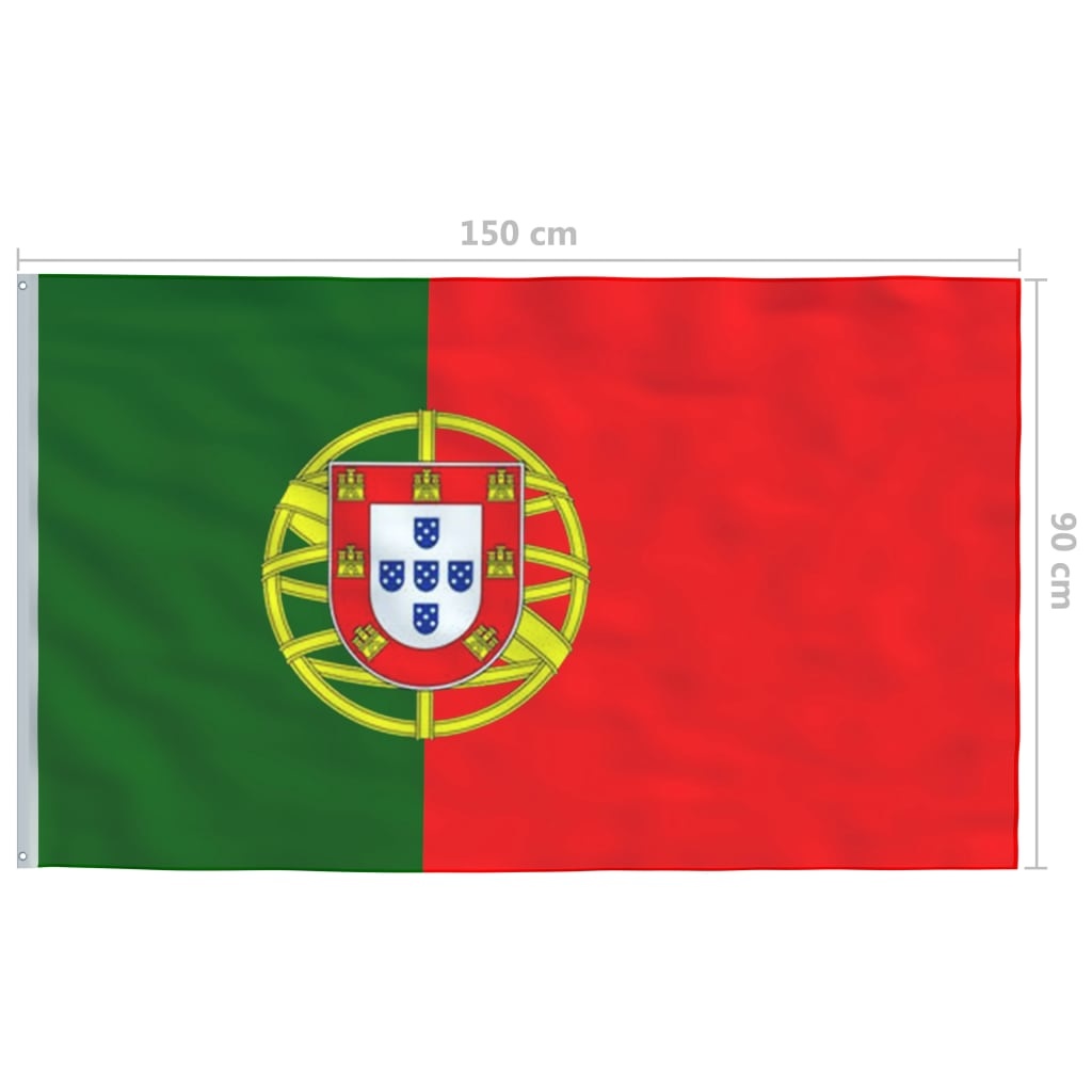 VidaXL Vlag Portugal 90x150 cm