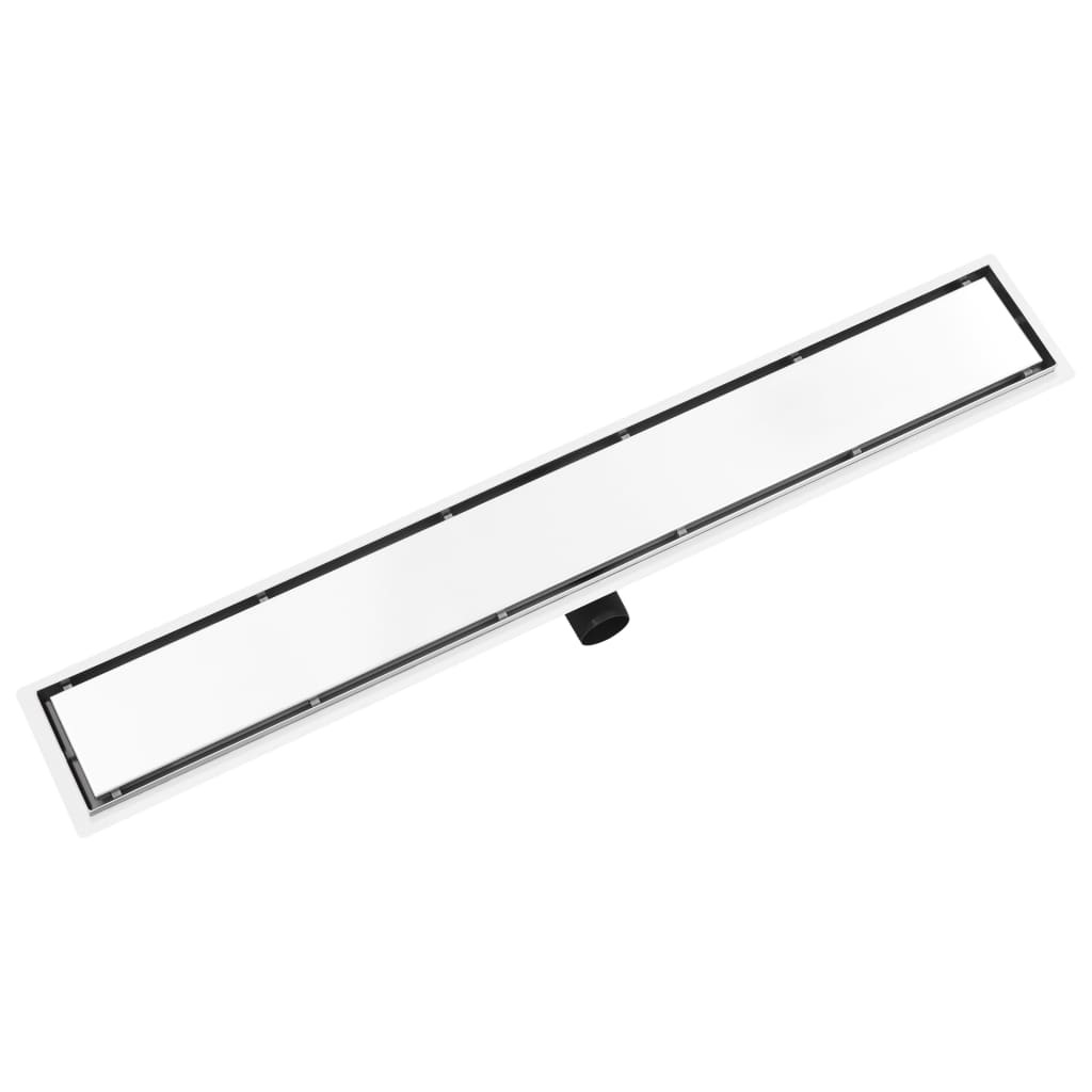 VidaXL Doucheafvoer met 2-in-1 deksel 93x14 cm roestvrij staal