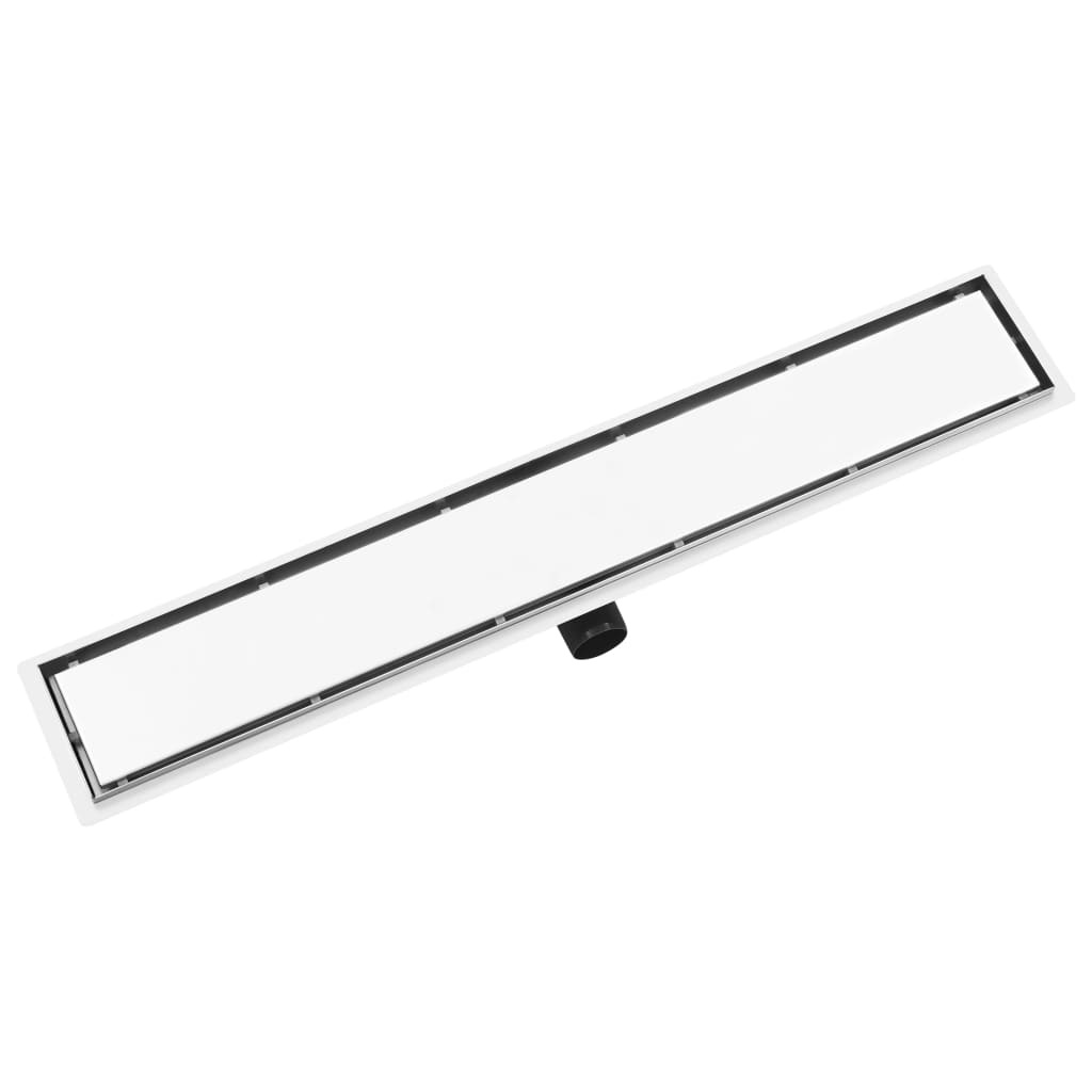 VidaXL Doucheafvoer met 2-in-1 deksel 83x14 cm roestvrij staal