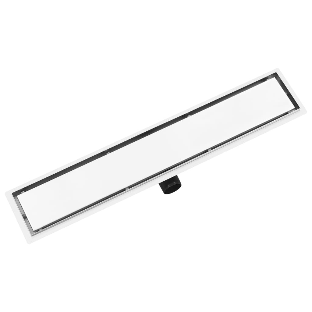 VidaXL Doucheafvoer met 2-in-1 deksel 73x14 cm roestvrij staal