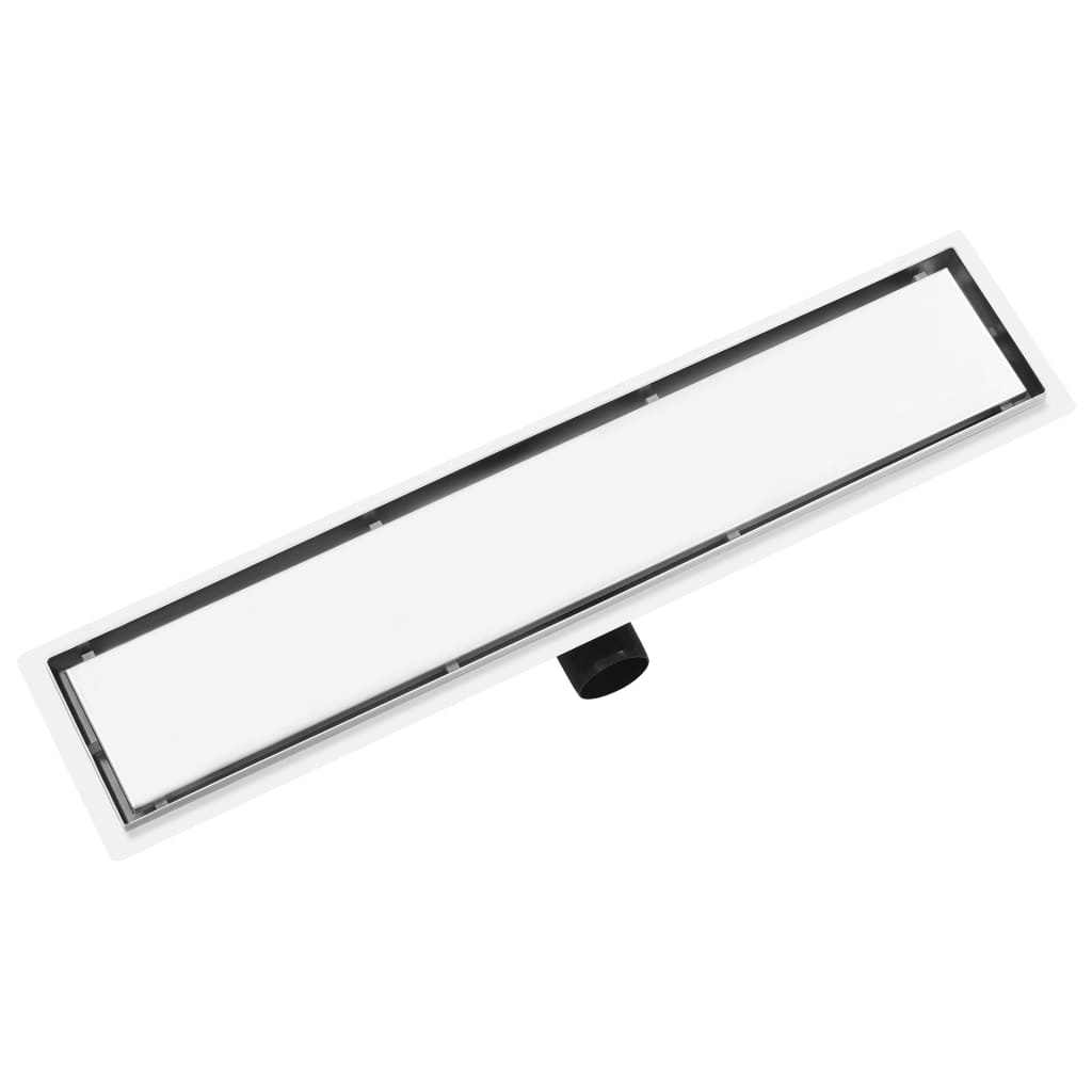 VidaXL Doucheafvoer met 2-in-1 deksel 63x14 cm roestvrij staal