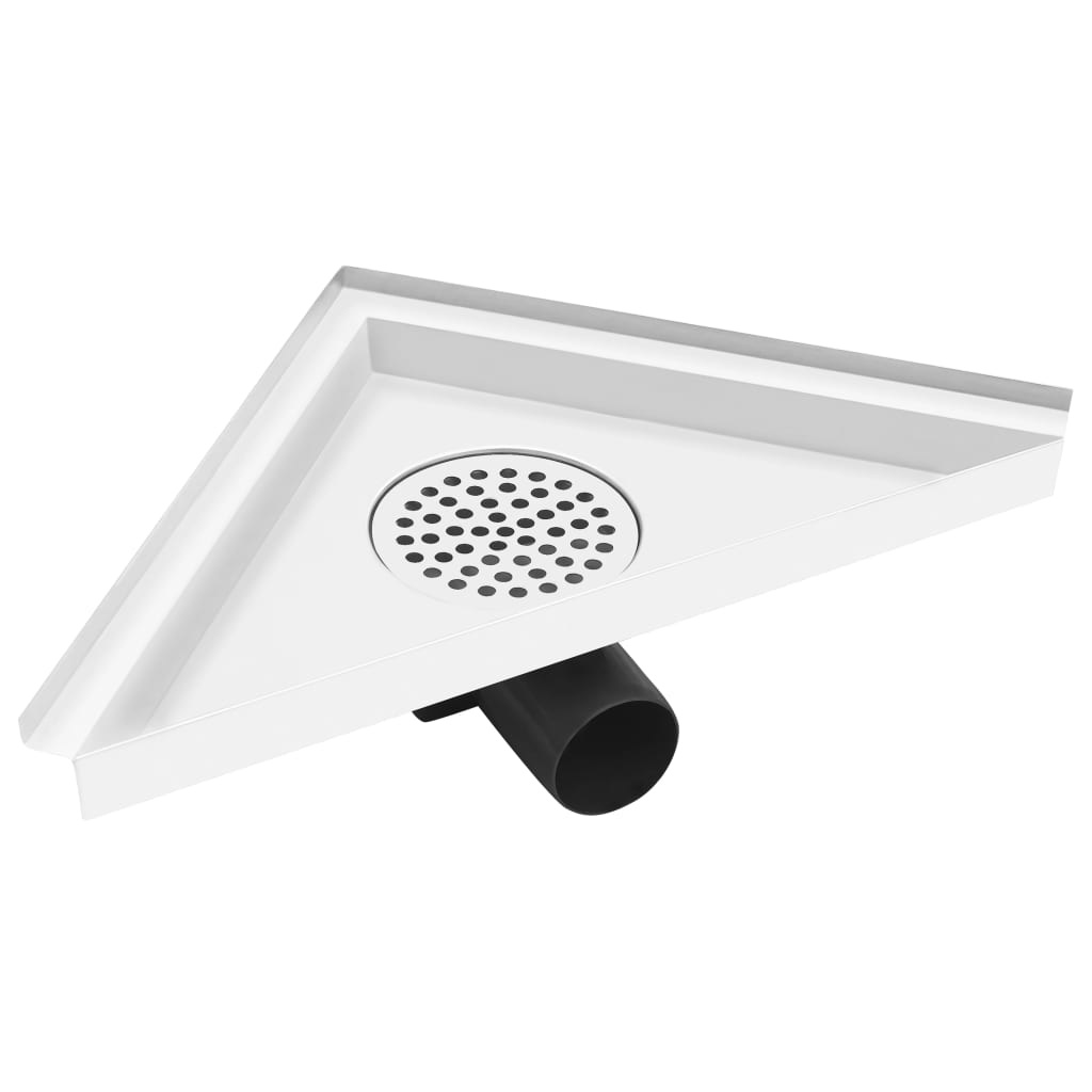 VidaXL Doucheafvoer met 2-in-1 deksel 25x25 cm roestvrij staal