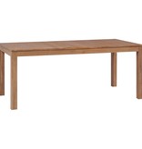 vidaXL Eettafel 180x90x76 cm teakhout met natuurlijke afwerking