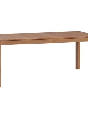 vidaXL Eettafel 180x90x76 cm teakhout met natuurlijke afwerking