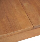 vidaXL Eettafel 180x90x76 cm teakhout met natuurlijke afwerking