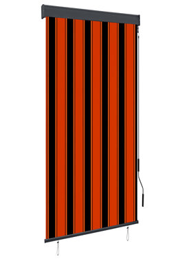 VidaXL Rolgordijn voor buiten 100x250 cm oranje en bruin