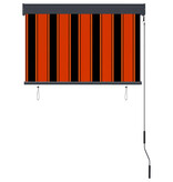 vidaXL Rolgordijn voor buiten 100x250 cm oranje en bruin