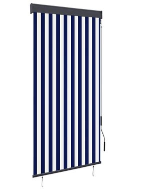 VidaXL Rolgordijn voor buiten 100x250 cm blauw en wit