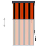 VidaXL Rolgordijn voor buiten 80x250 cm oranje en bruin