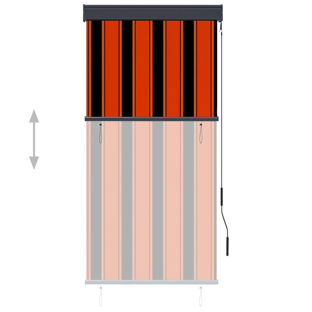 vidaXL Rolgordijn voor buiten 80x250 cm oranje en bruin