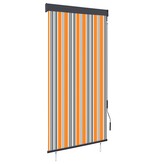 vidaXL Rolgordijn voor buiten 80x250 cm geel en blauw