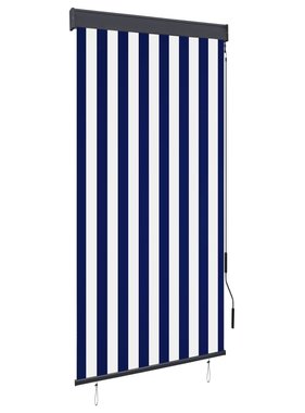 VidaXL Rolgordijn voor buiten 80x250 cm blauw en wit