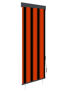 VidaXL Rolgordijn voor buiten 60x250 cm oranje en bruin