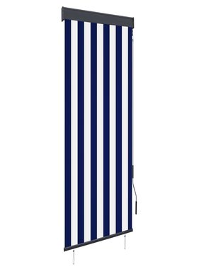 VidaXL Rolgordijn voor buiten 60x250 cm blauw en wit