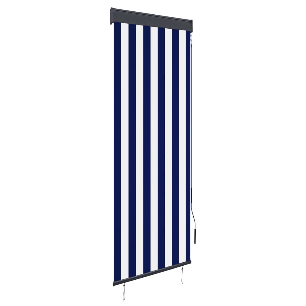 VidaXL Rolgordijn voor buiten 60x250 cm blauw en wit