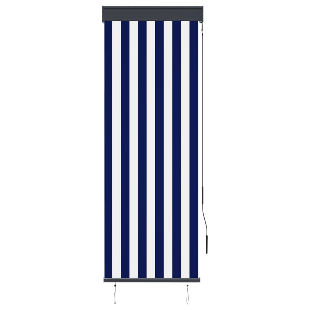 VidaXL Rolgordijn voor buiten 60x250 cm blauw en wit