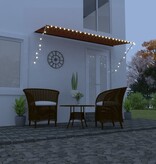 VidaXL Luifel uittrekbaar met LED 300x150 cm oranje en bruin