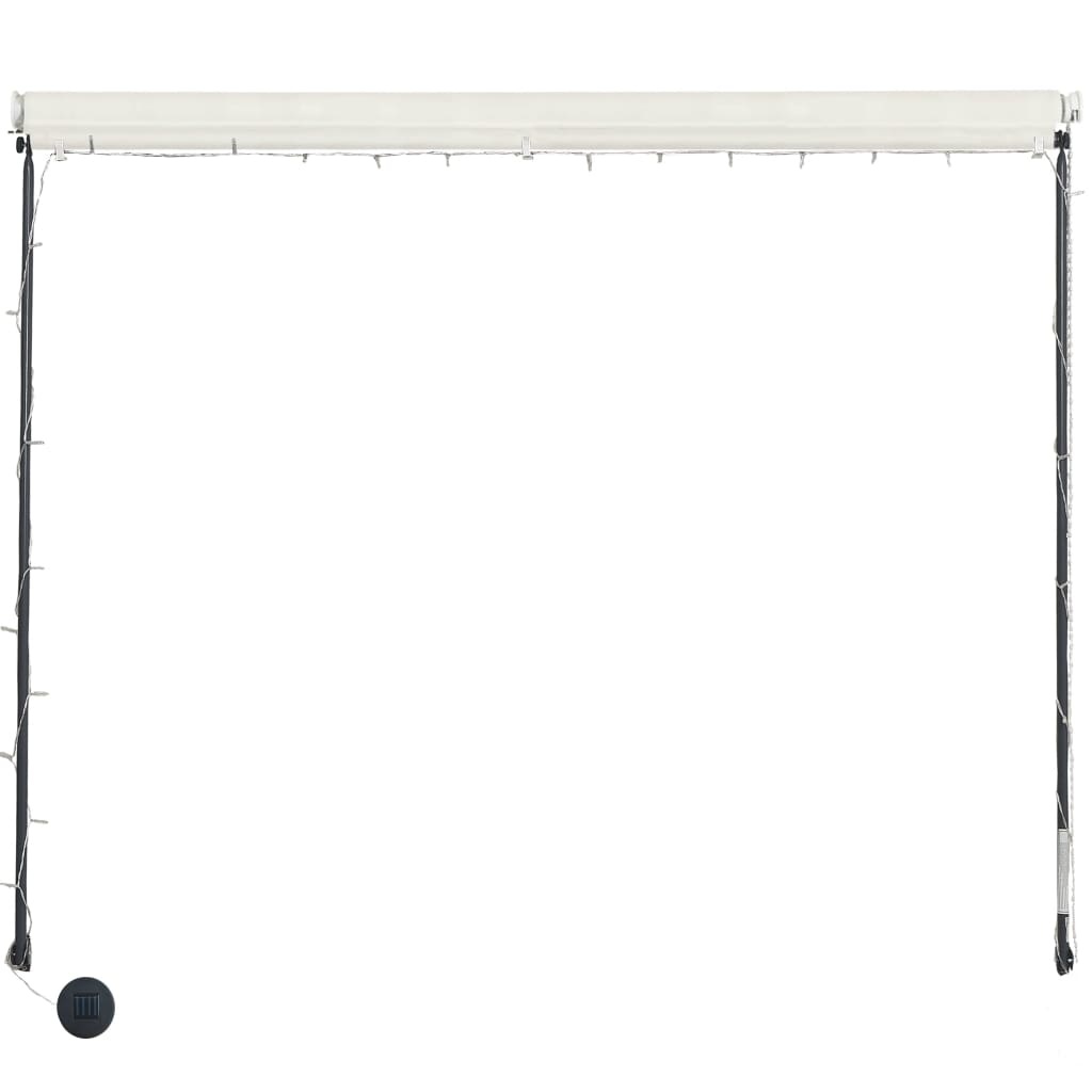 VidaXL Luifel uittrekbaar met LED 400x150 cm crème