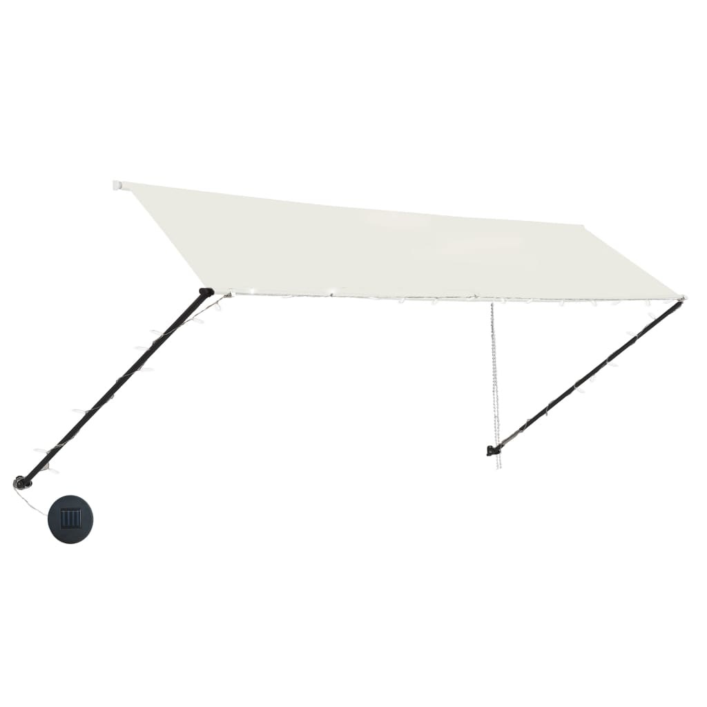VidaXL Luifel uittrekbaar met LED 350x150 cm crème