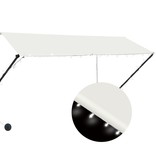 VidaXL Luifel uittrekbaar met LED 300x150 cm crème