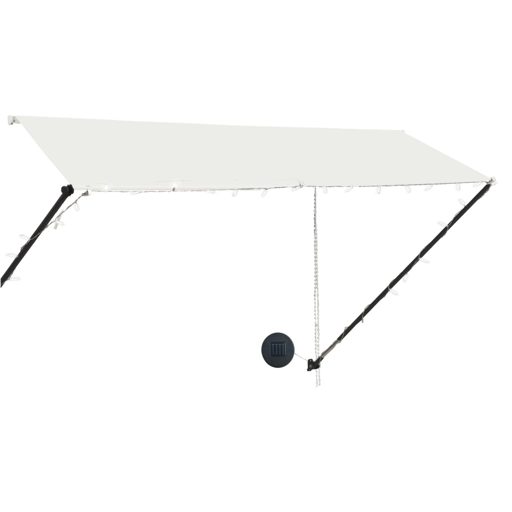 VidaXL Luifel uittrekbaar met LED 300x150 cm crème