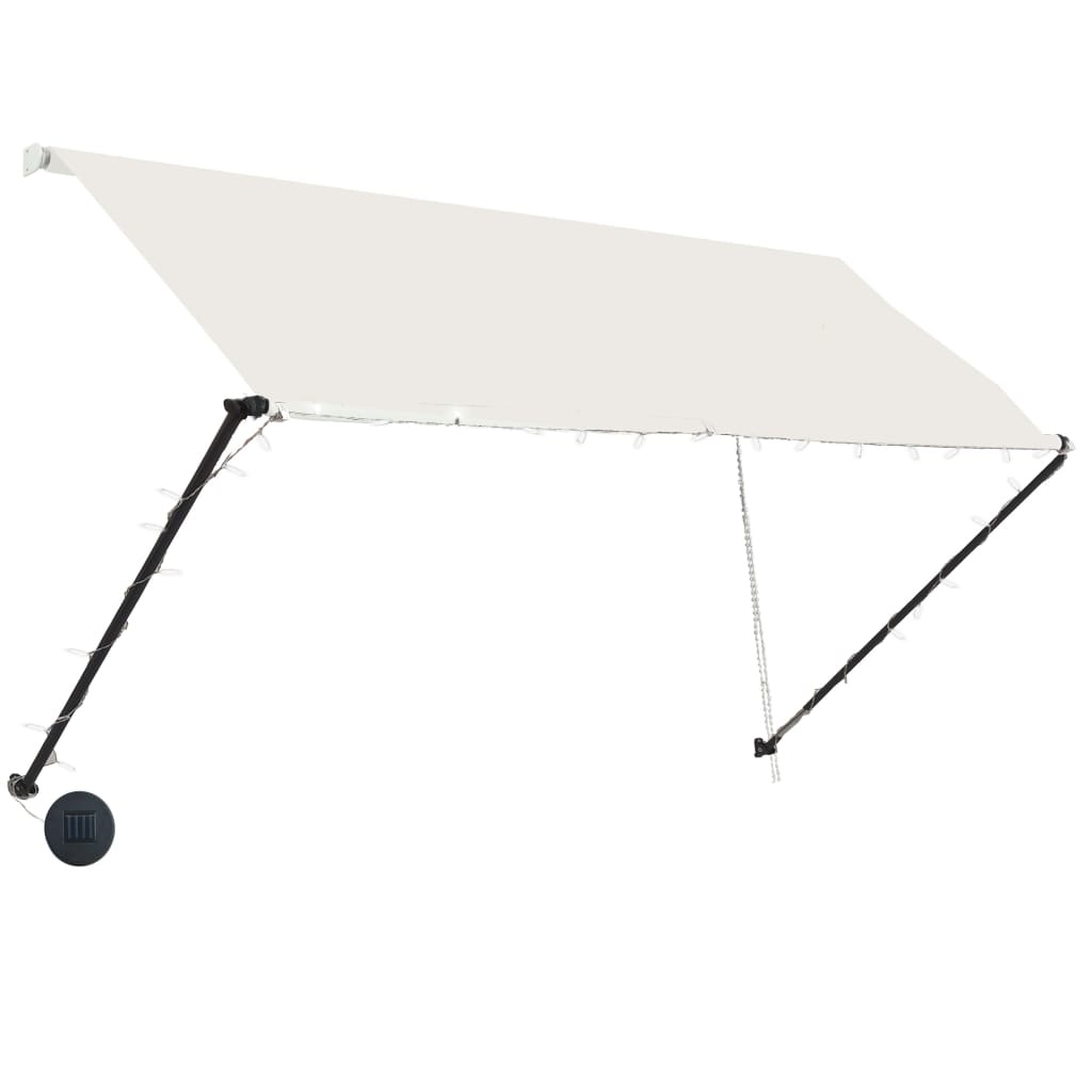 VidaXL Luifel uittrekbaar met LED 250x150 cm crème